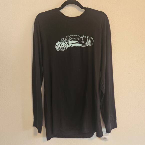 Emerica X Toymachine Clusters Mens Large Black/Multicolor Long Sleeve Shirt NWT - Picture 2 of 5